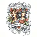 sisters protector tattoo design tattoo design idea