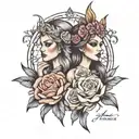 sisters protector tattoo design tattoo design idea