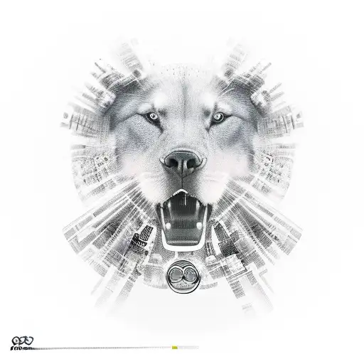 Audi SQ7 driving through a mountain range with a music equalizer in the background tattoo design idea