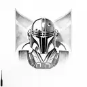 The mandalorian  tattoo design idea