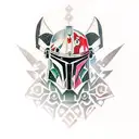 The mandalorian  tattoo design idea