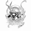 The mandalorian  tattoo design idea