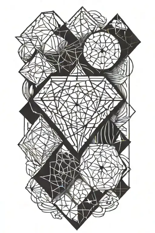 diamond tattoo design idea
