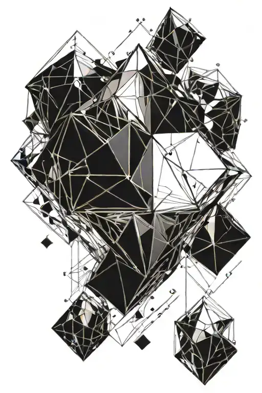 solid black diamond tattoo design idea