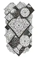 diamond tattoo design idea