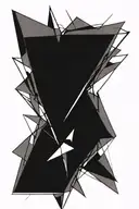 1 solid black diamond tattoo design idea
