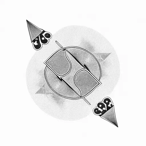 spades with Q on it tattoo design idea