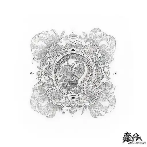 Circle but imperfect tattoo design idea