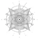 Circle but imperfect tattoo design idea