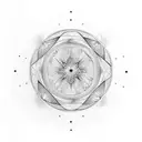 Circle but imperfect tattoo design idea