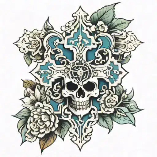 Cross of lorraine tattoo design idea