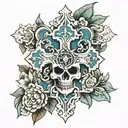 Cross of lorraine tattoo design idea