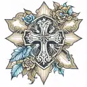 Cross of lorraine tattoo design idea