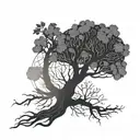 a shoulder tattoo of a tree where the branches are neurons in the shape of a brain tattoo design idea