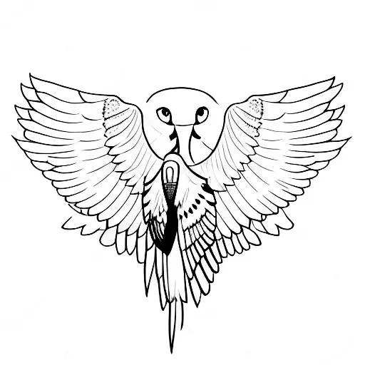 three flying red tailed hawks tattoo design idea