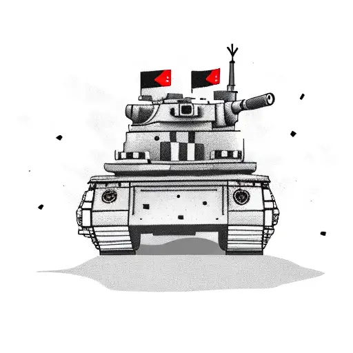 New School "Army Cartoon Tank" Tattoo Idea - BlackInk