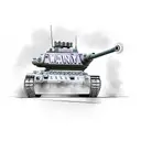 army cartoon tank tattoo design idea