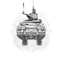 army cartoon tank tattoo design idea