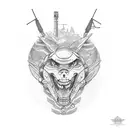 army cartoon tank tattoo design idea