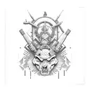 army cartoon tank tattoo design idea