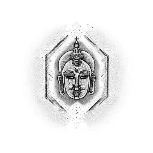 Buda indiano de corpo inteiro tattoo design idea