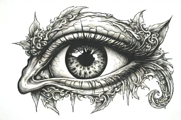 omerta eye tattoo design idea
