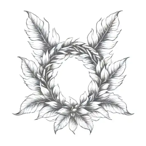 laurel wreath that symbolizes victory tattoo design idea