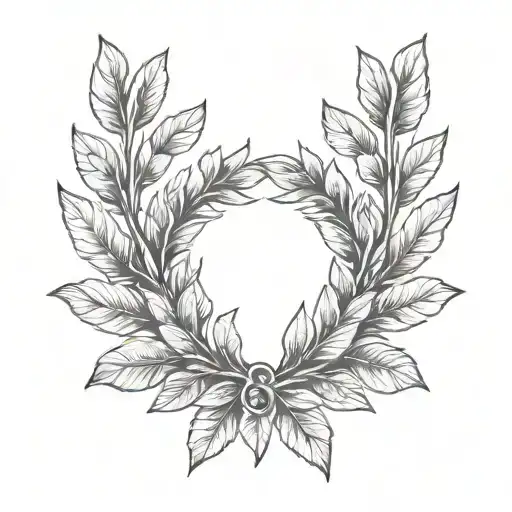 laurel wreath that symbolizes victory tattoo design idea