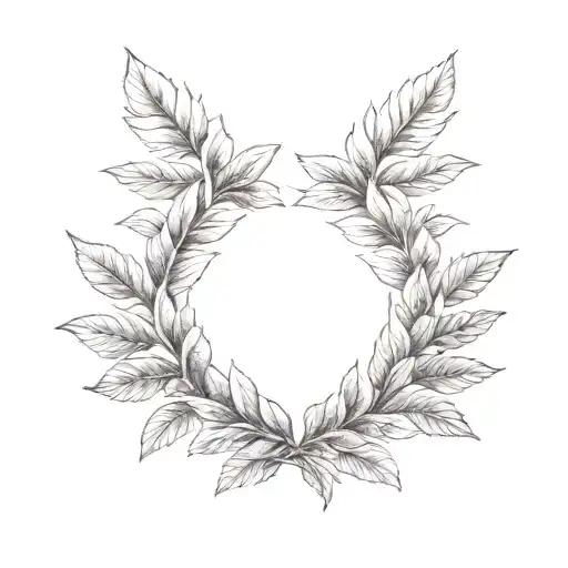 laurel wreath tattoo design idea