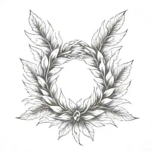 laurel wreath that symbolizes victory tattoo design idea