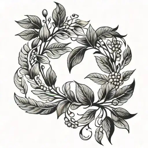 laurel wreath tattoo design idea