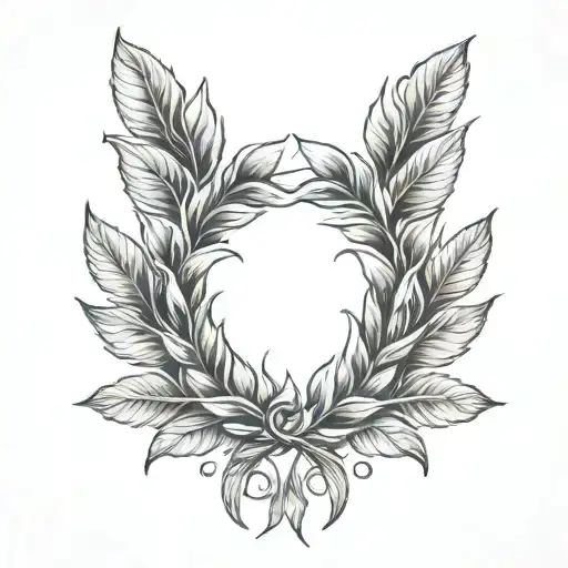 laurel wreath that symbolizes victory tattoo design idea