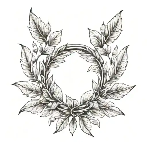 laurel wreath that symbolizes victory tattoo design idea
