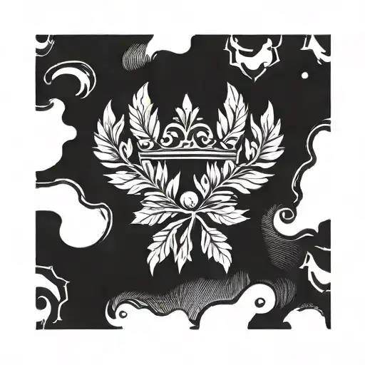 laurel wreath crown tattoo design idea