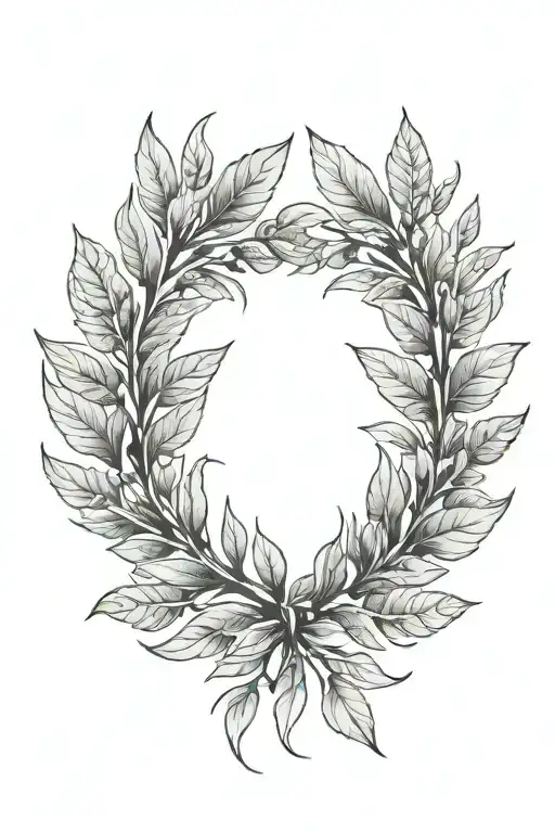 laurel wreath that symbolizes victory tattoo design idea