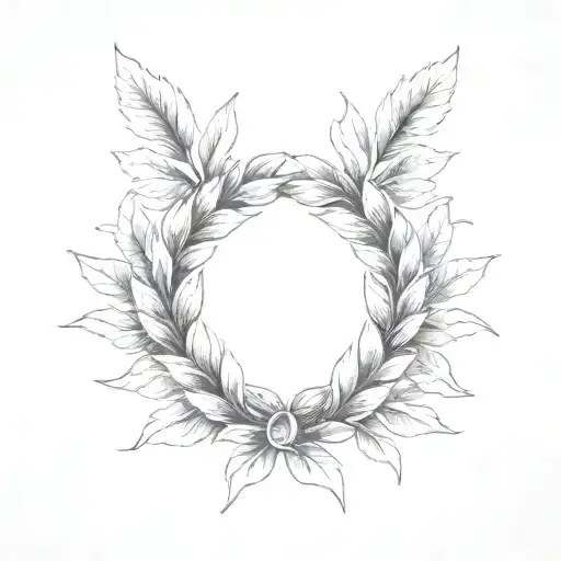 laurel wreath tattoo design idea