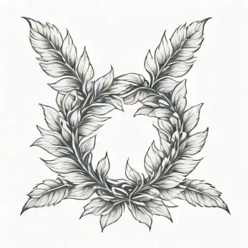 laurel wreath that symbolizes victory tattoo design idea