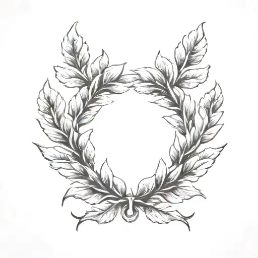 laurel wreath tattoo design idea