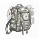 travel, backpack, vision, mind tattoo design idea