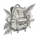 travel, backpack, vision, mind tattoo design idea