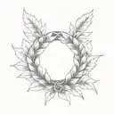 laurel wreath tattoo design idea