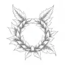 laurel wreath tattoo design idea