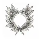 laurel wreath tattoo design idea