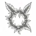 laurel wreath tattoo design idea