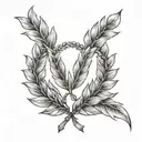 laurel wreath that symbolizes victory tattoo design idea