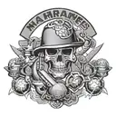 Us Marines mechanical engineering tattoo design idea