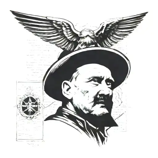 taras schevchenko (Ukrainian writer, kobzar) reading adolf's hitler mein kampf (book's name must be readable)  tattoo design idea