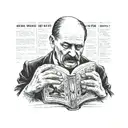 taras schevchenko (Ukrainian writer, kobzar) reading adolf's hitler mein kampf  tattoo design idea