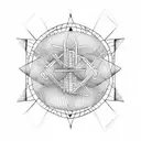 DNA in form of Ukrainian vishivanka  tattoo design idea