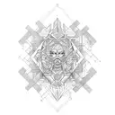 DNA in form of Ukrainian vishivanka  tattoo design idea